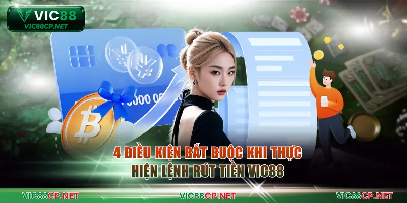 4 điều kiện bắt buộc khi thực hiện lệnh rút tiền VIC88