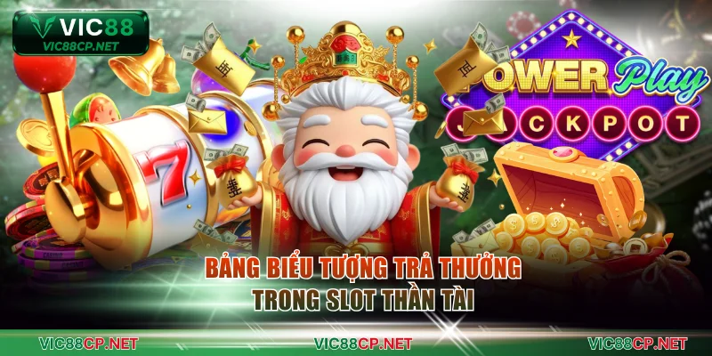 Bảng biểu tượng trả thưởng trong slot Thần Tài