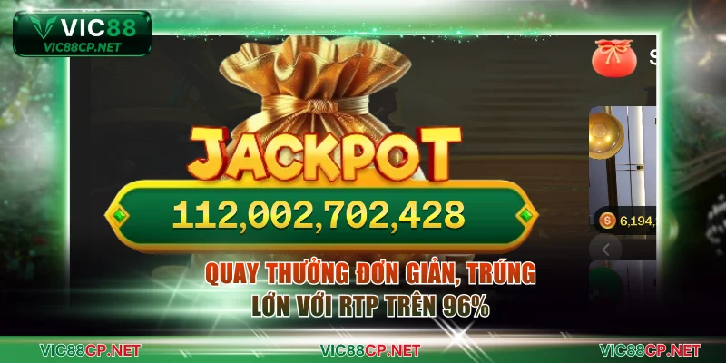 Quay thưởng đơn giản, trúng lớn với RTP trên 96%