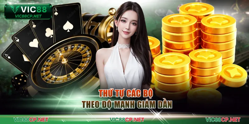 Thứ tự các bộ theo độ mạnh giảm dần