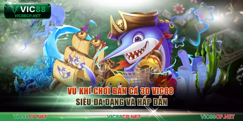 Vũ khí chơi bắn cá 3D VIC88 siêu đa dạng và hấp dẫn