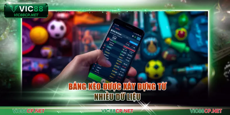 Bảng kèo được xây dựng từ nhiều dữ liệu