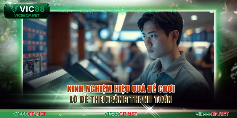 Kinh nghiệm hiệu quả để chơi lô đề theo bảng thanh toán